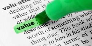 highlighter highlighting the word Value